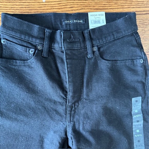 LUCKY BRAND SKINNY JEANS BLACK SIZE 27/4 BRAND NEW - Picture 6 of 8